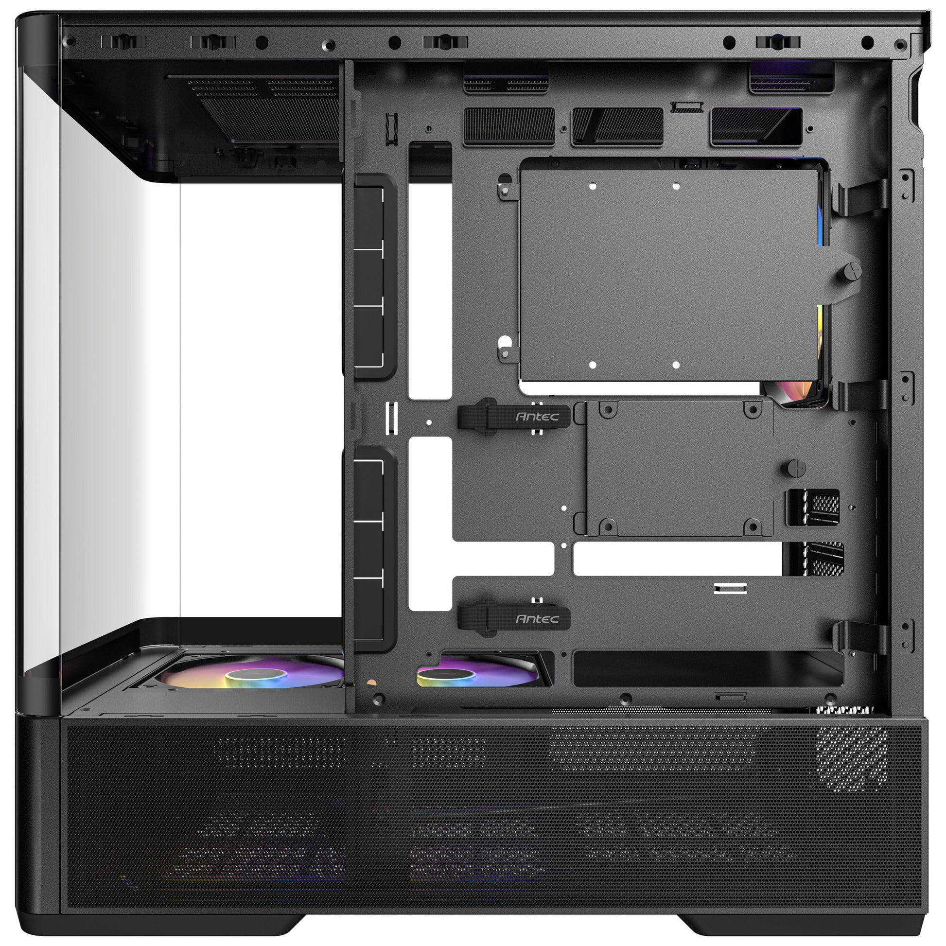 Antec c6 curve argb midi tower behuizing (zwart | 2x usb-a | 1x usb-c | tempered glass)