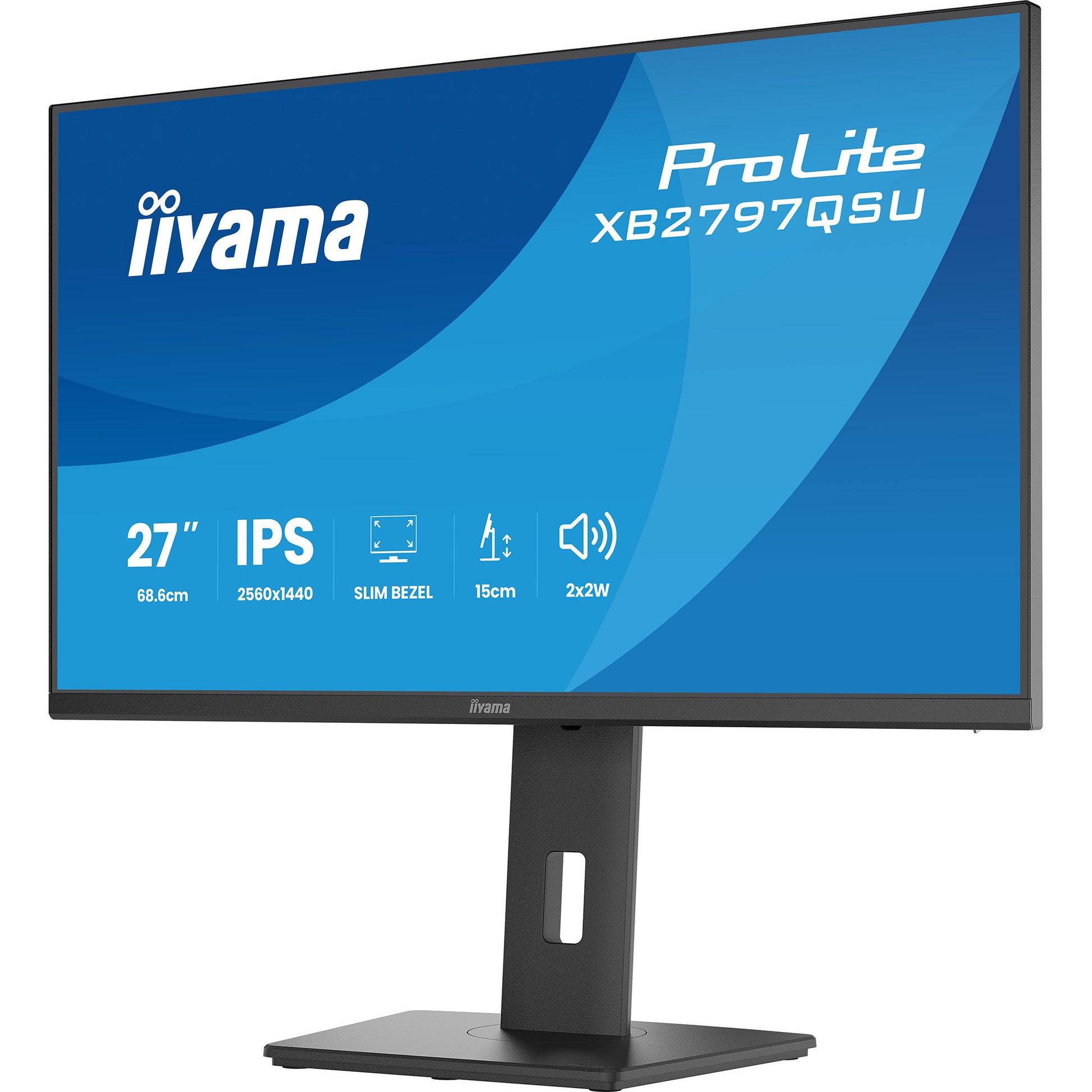 Monitor Iiyama prolite xb2797qsu-b1 27 (negro (mate), HDMI, display port, USB, audio)