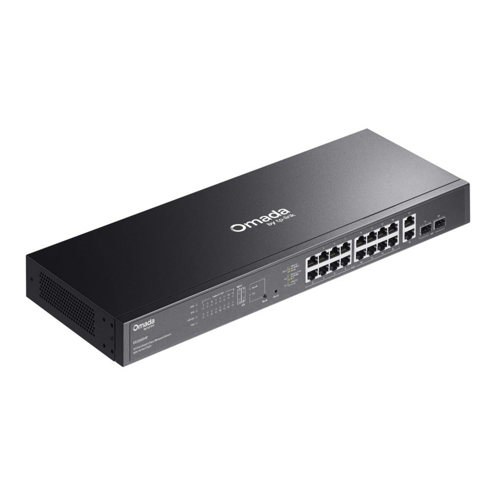 Tp-link omada es220gmp Switch Gigabit Easy Managed a 20 porte (nero, 16x poe+, 2x gigabit sfp)