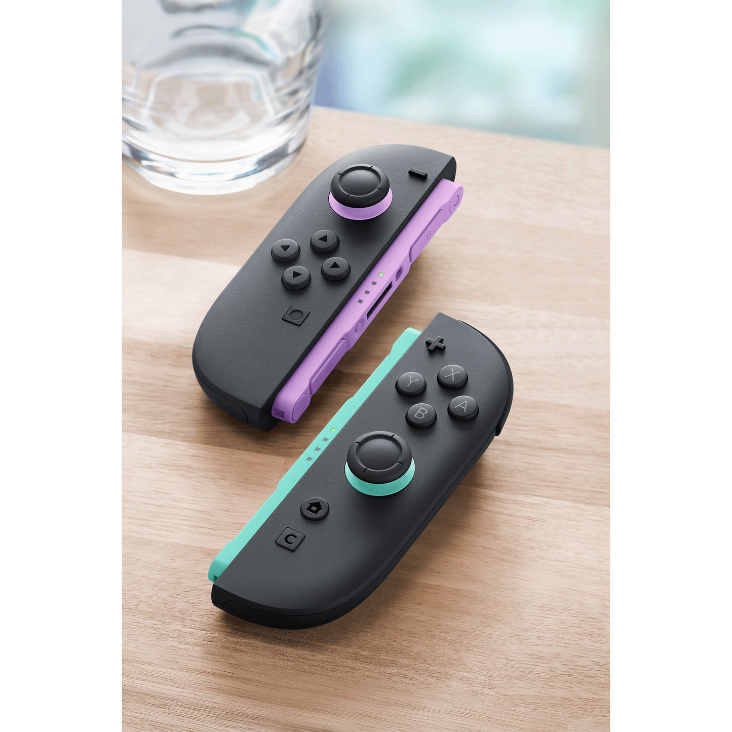 Set di 2 controller Nintendo joy-con (viola chiaro verde chiaro)