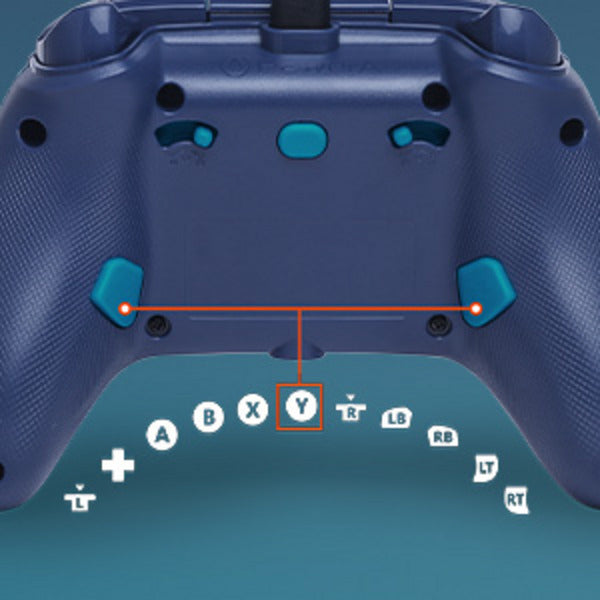 Controller Powera Advantage con cavo per xbox serie x|s - onda d'acqua (blu azzurro, xbox serie x|s, xbox one, PC)