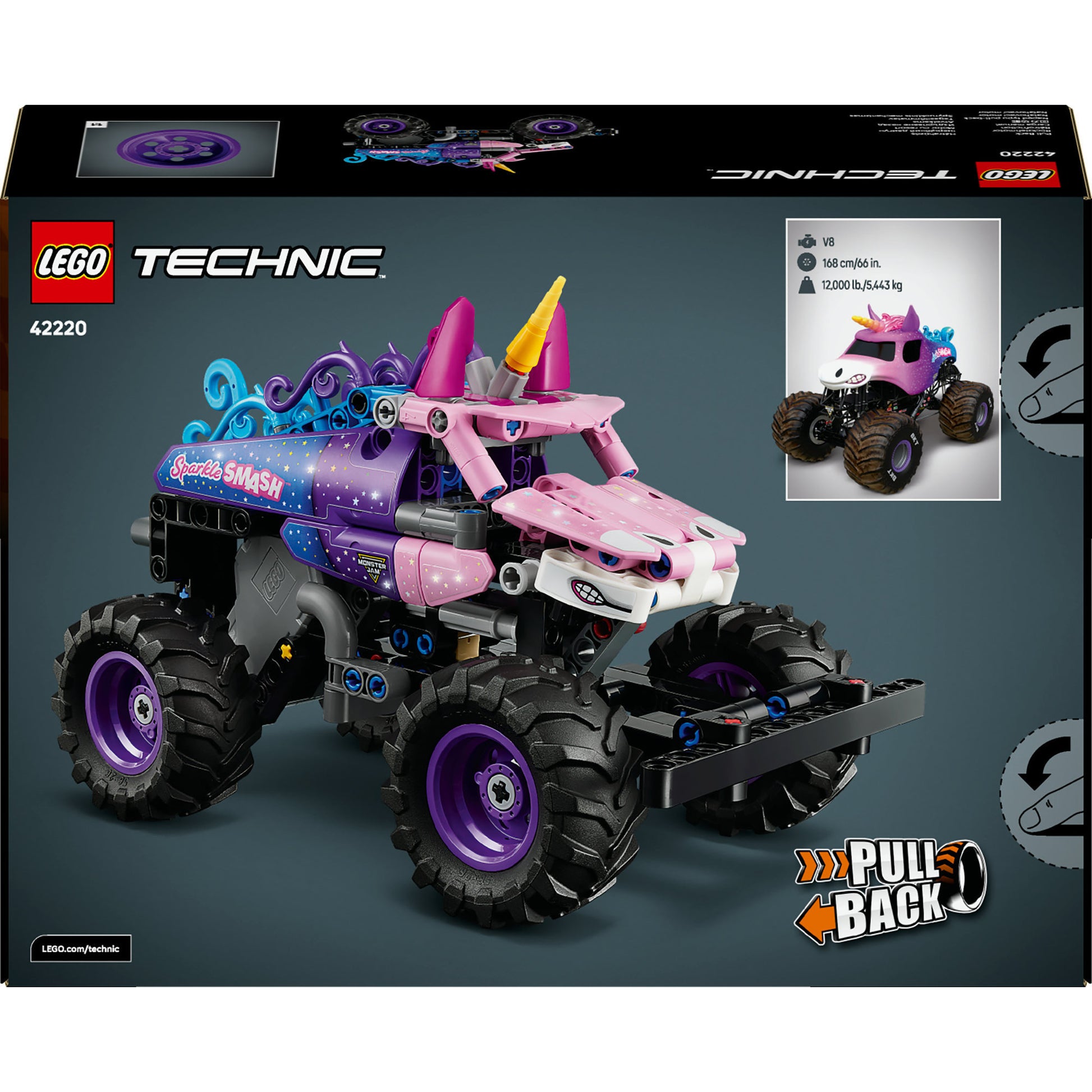 Lego Technic 42220 Monster Jam Sparkle Smash Pullback