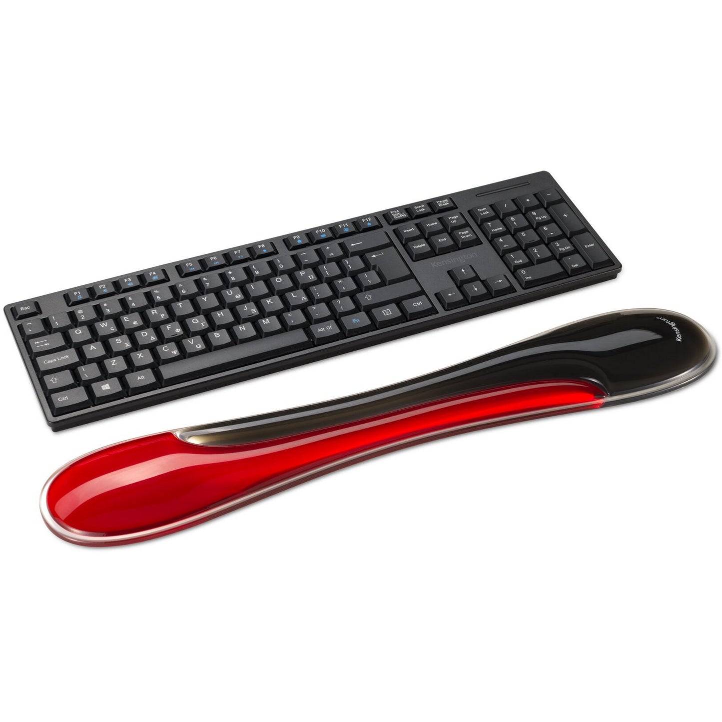 Kensington slim duo gel teclado reposamuñecas reposamuñecas (rojo negro)