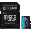 Kingston canvas go! plus microsdxc 256 gb geheugenkaart (zwart, incl. adapter, class 10, uhs-i u3, v30, a2)