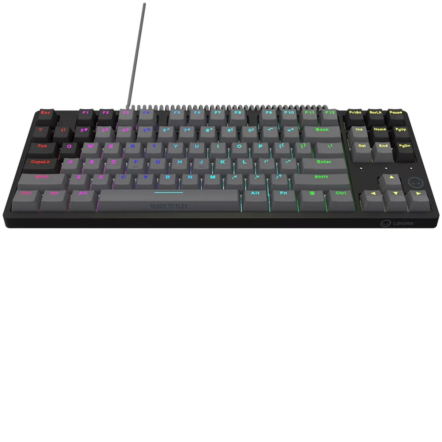 Lorgar azar 514tkl, tastiera da gioco (nera, layout us, logar dream, tkl, rgb)
