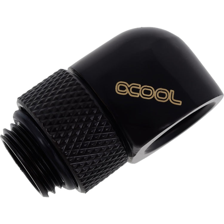 Alphacool eiszapfen l-connector rotatable g1 4 ag to g1 4 ig aansluiting (zwart)