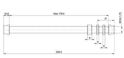 Garmin tacx® t1708 trainer-axle m12x1.75 for e-thru