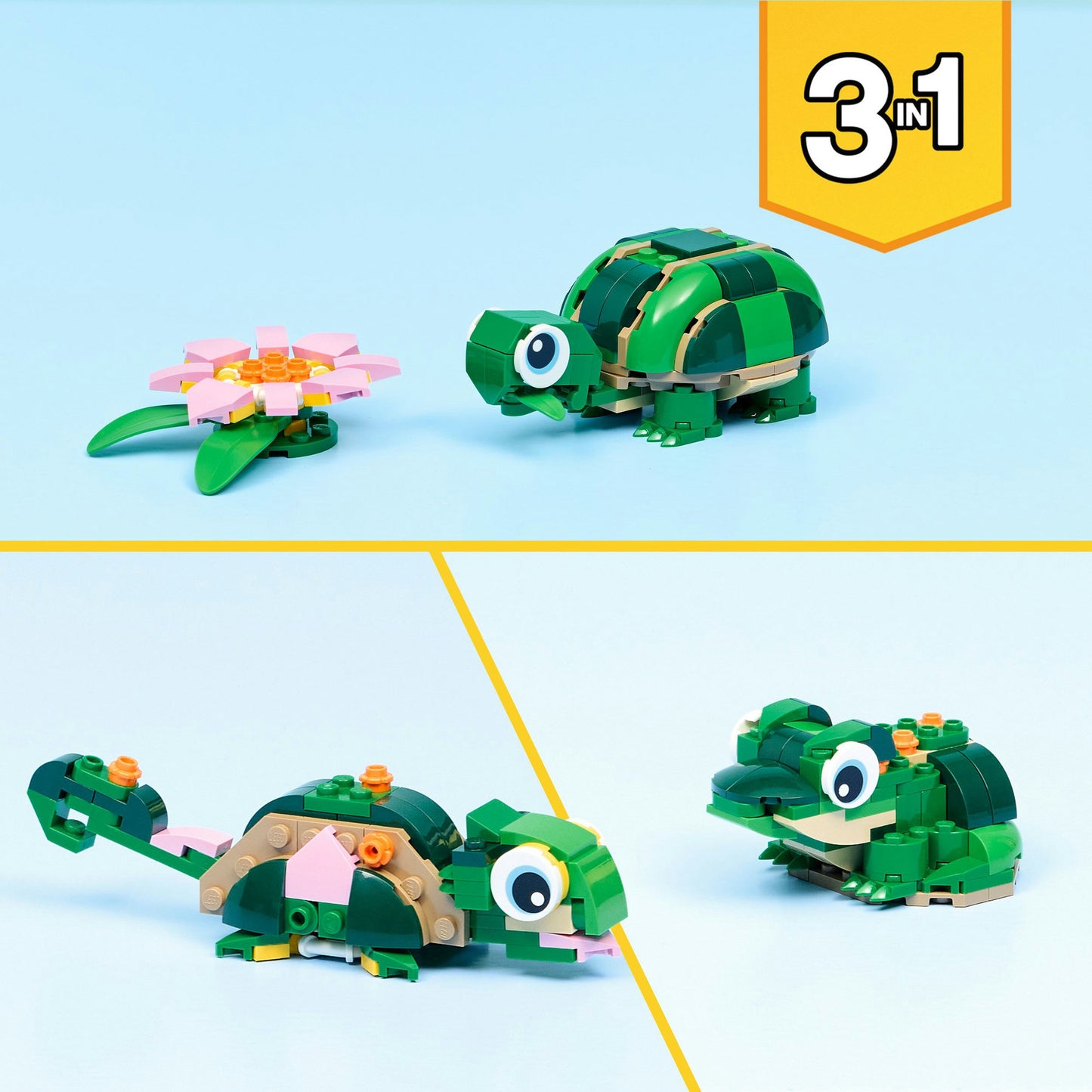 Lego Creator 31377 Tartaruga con ninfea | 2 pezzi