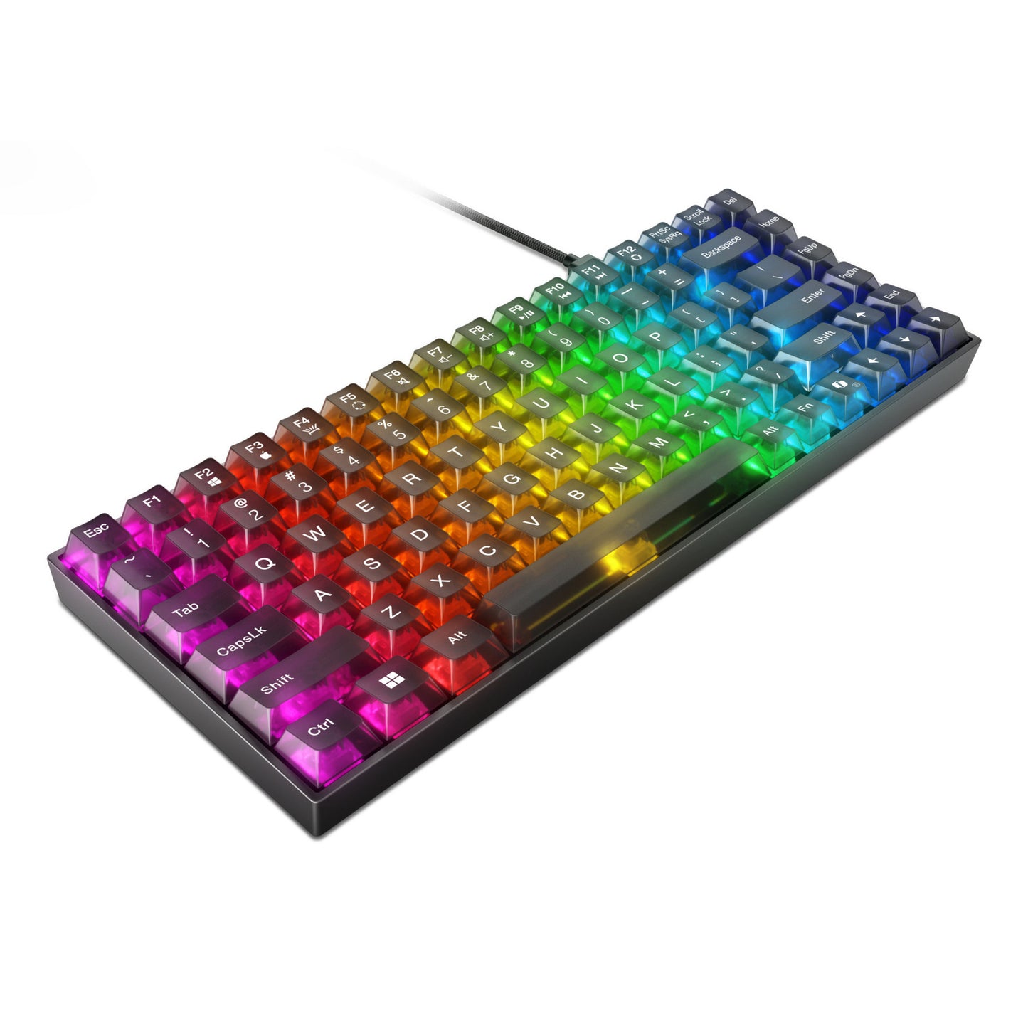 Tastiera da gioco meccanica Lenovo legion k510 mini pro rgb (nera, layout americano (qwerty), 75%, interruttore marrone, hot swap, USB)