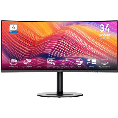 Monitor MSI Modern MD342CQP 34 Ultrawide (Nero, HDMI, DisplayPort, 2x USB-A, USB-B, USB-C)