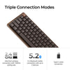 Teclado mecánico rgb de edición especial keychron k3 max-h3w totalmente de madera (color madera, diseño estadounidense (qwerty), marrón leche pom, 75%, leds rgb, pbt de doble disparo, intercambio en caliente, 2,4 ghz | bluetooth 5,1 | usb-c)