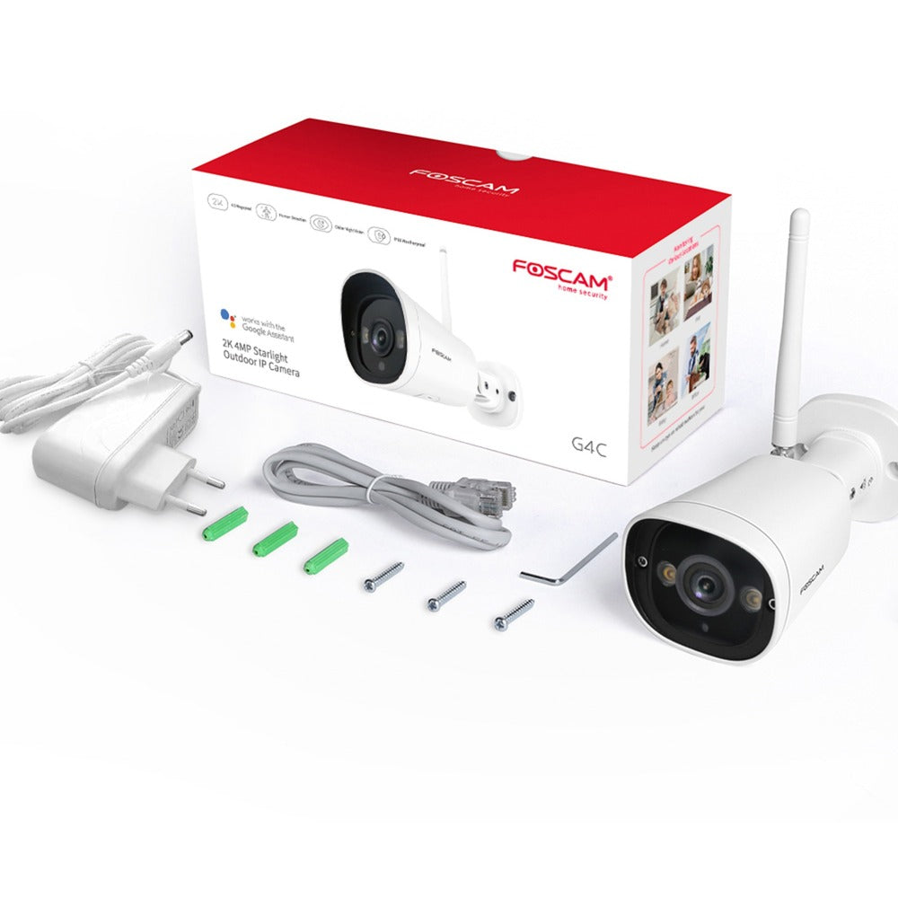 Foscam G4C, 2K Starlight WiFi Outdoor Security Camera