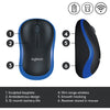 Mouse wireless Logitech m185 (blu, vendita al dettaglio)