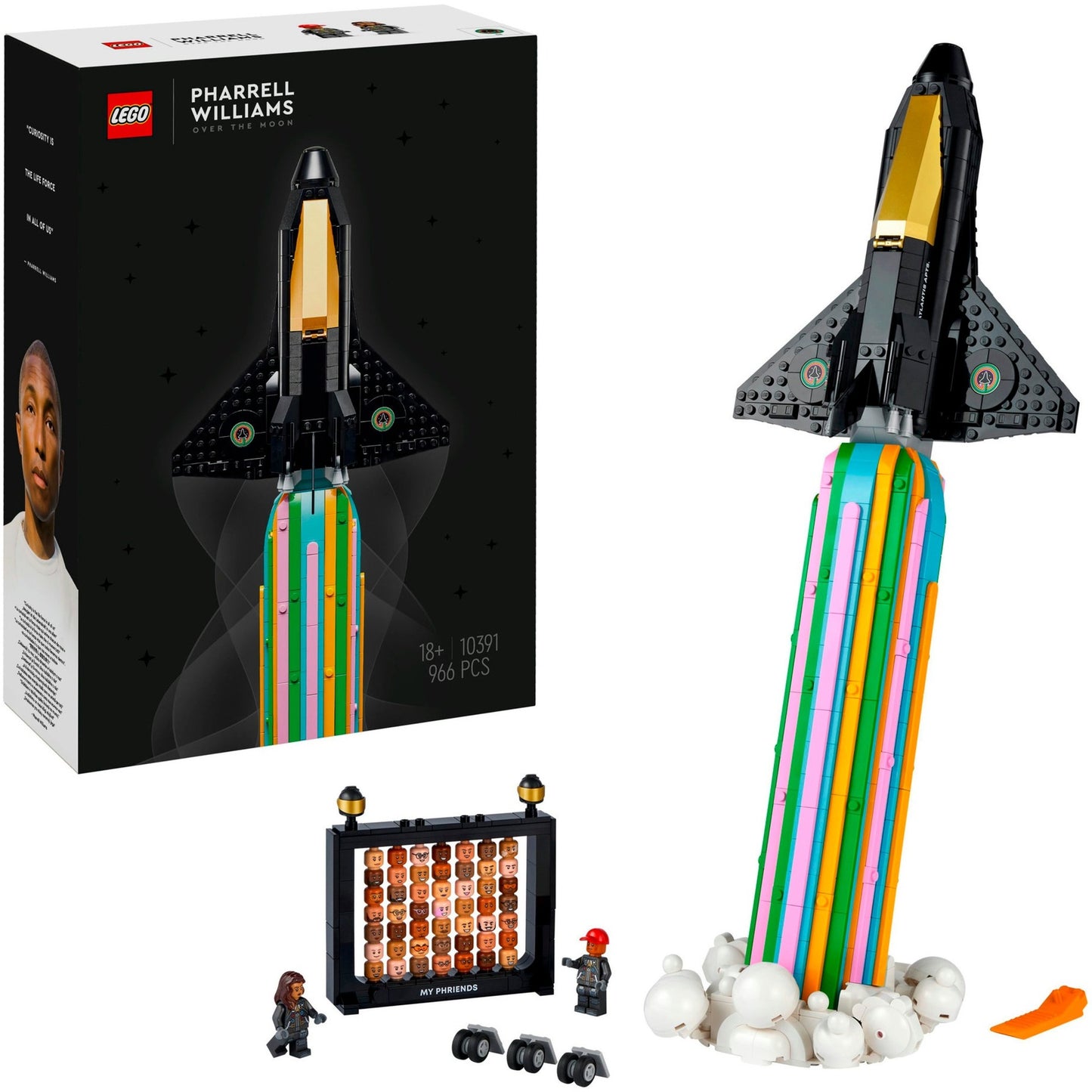 Iconos de Lego: a la luna con juguetes de construcción de pharrell williams (10391)