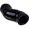 Adattatore angolato Alphacool eiszapfen doppio collegamento a 45 gradi (nero)