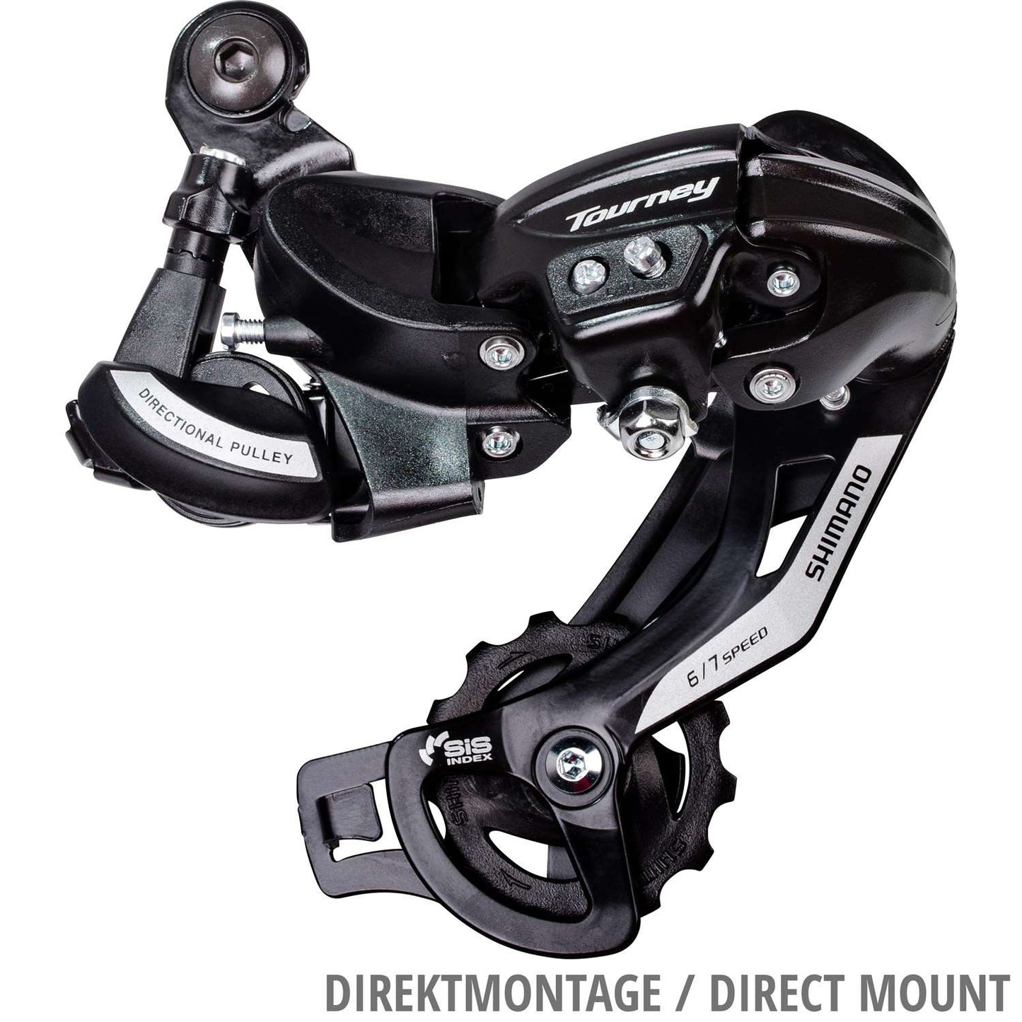 Shimano Achterdailleur 6 Tourney de 7 velocidades TY500 con Hook (B-Type) Negro