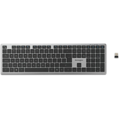Kensington KB535 EQ rechargeable multi-device keyboard (US-international layout (QWERTY), scissor switches, 100%, USB, 2.4 GHz, Bluetooth 5.4)