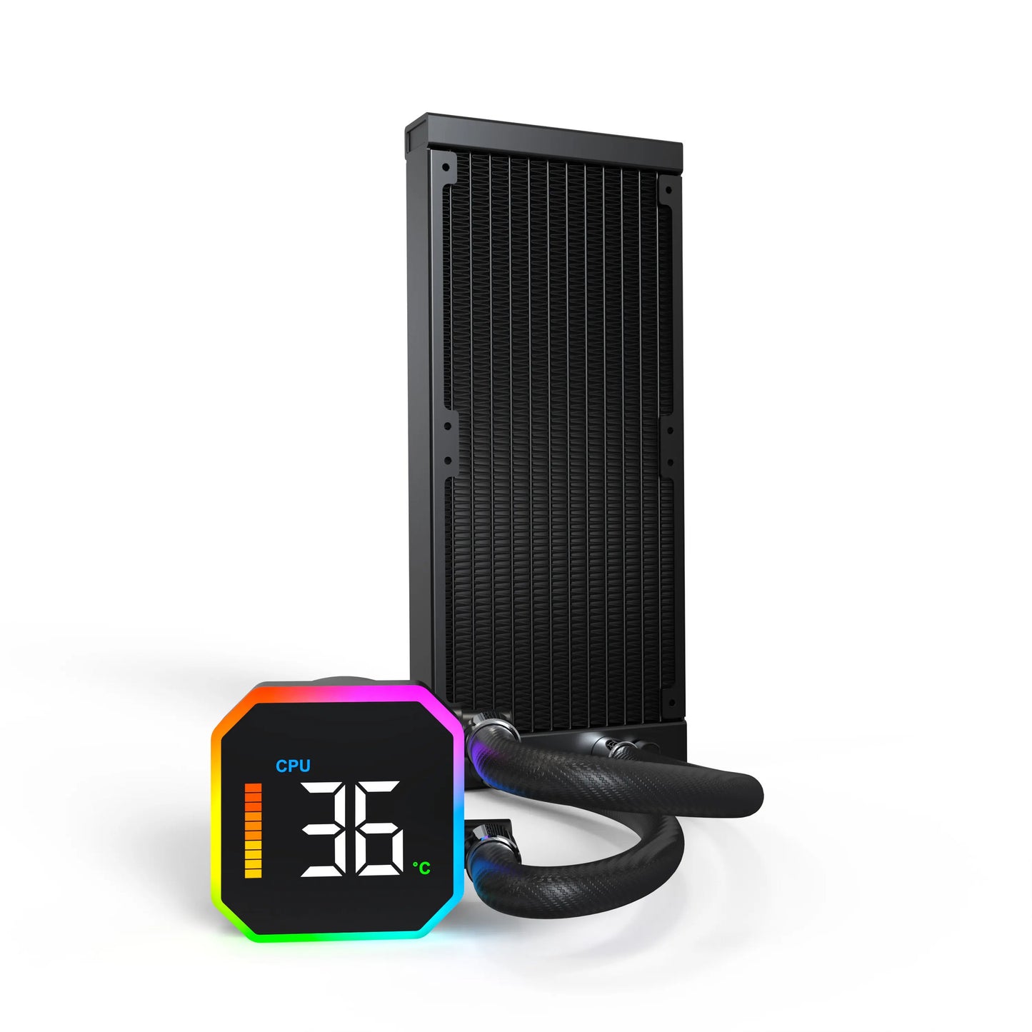 Montech hyperflow digital 240 raffreddamento ad acqua (nero)