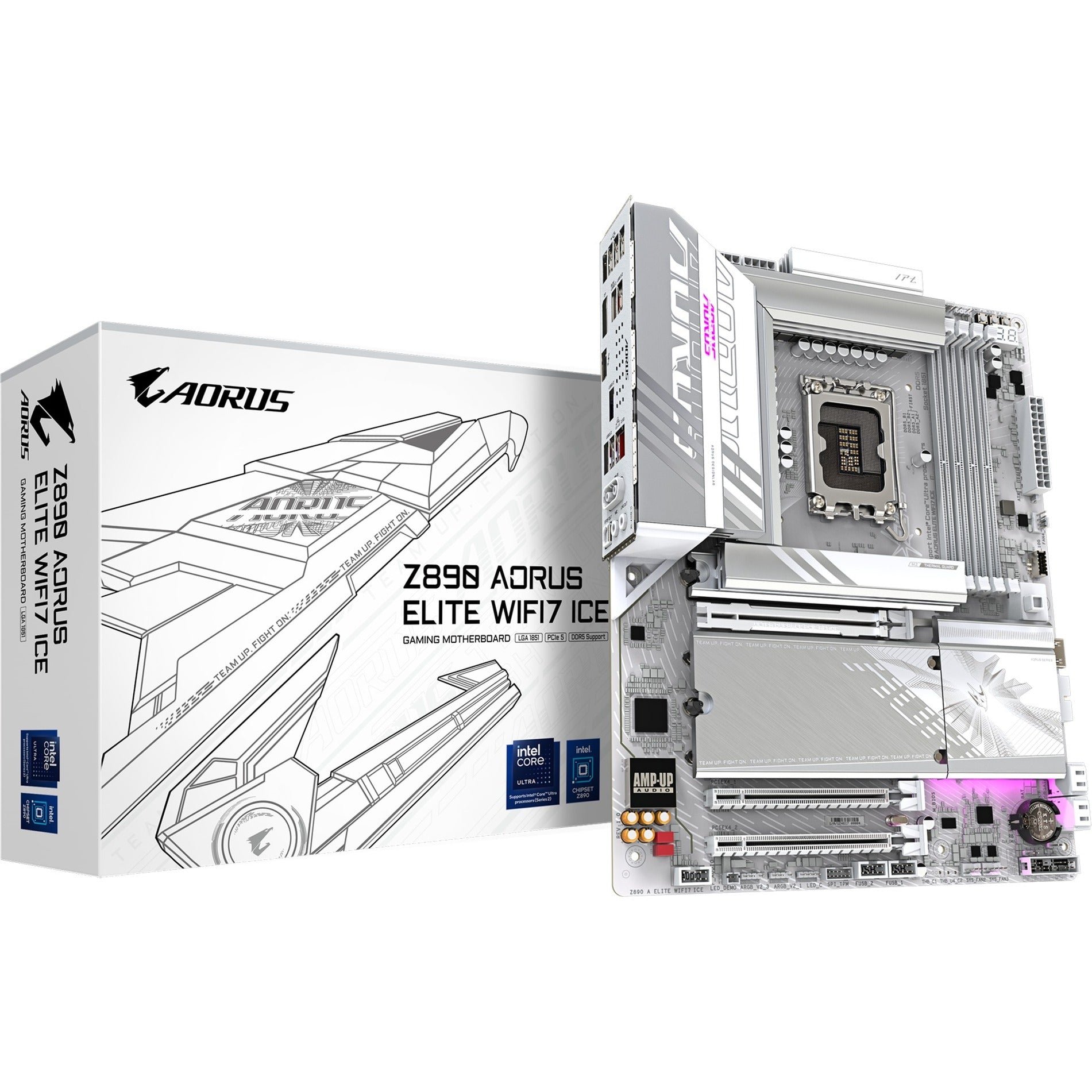 Gigabyte z890 aorus elite wifi7 ice socket 1851 moederbord (raid, 2.5gb-lan, wi-fi 7, bt, sound, atx)