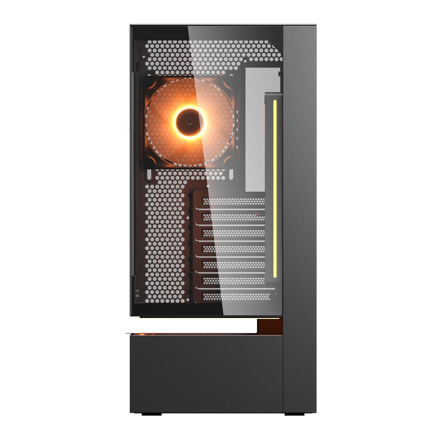 Custodia midi tower Cougar cfv235 (nero | 2x USB-A | 1x USB-C | RGB | vetro temperato)