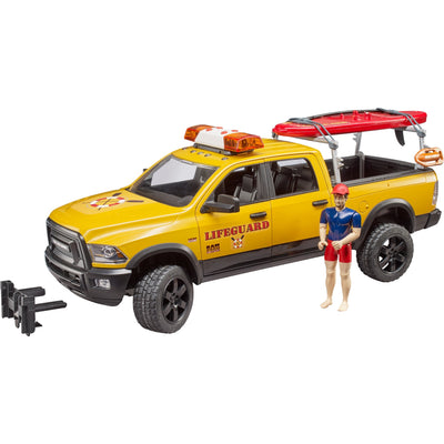 Bruder Dodge Ram 2500 Rescate Brigade Car con salvavidas