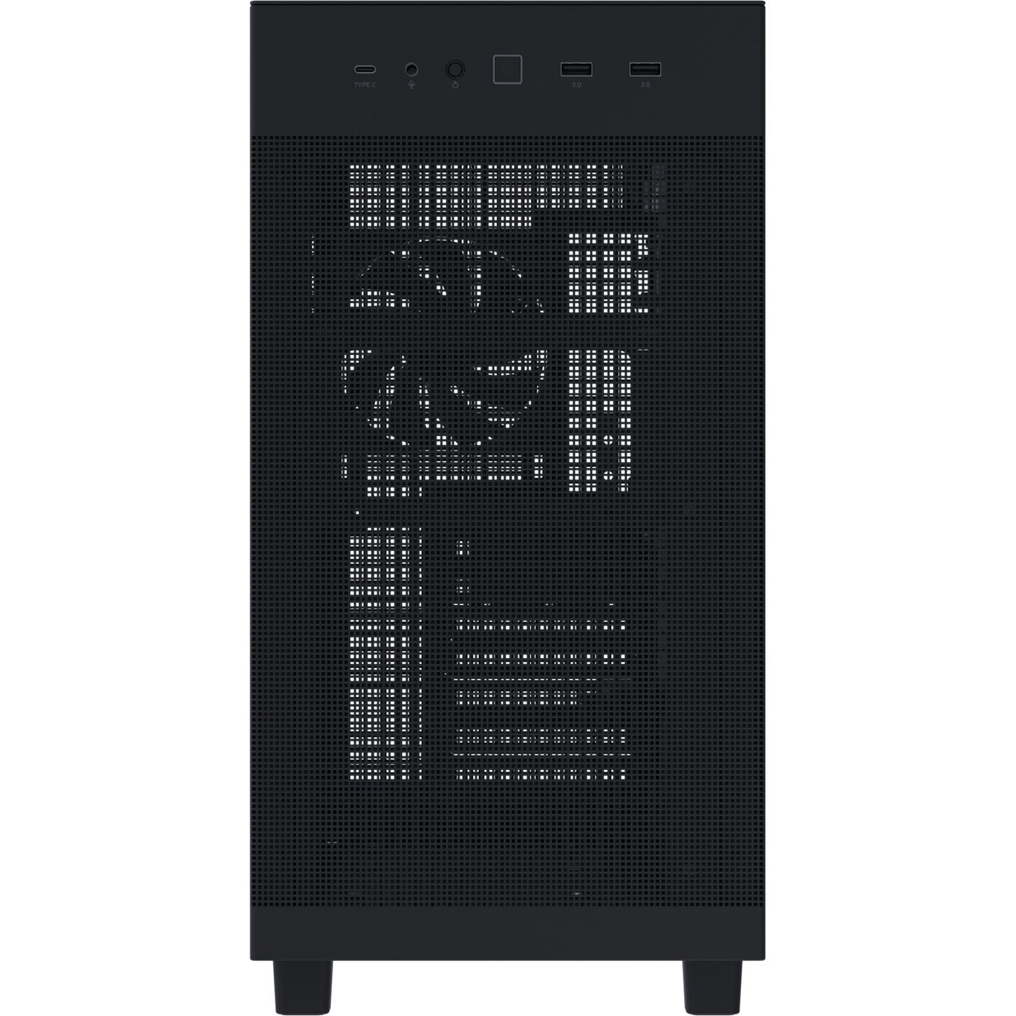 Asus prime ap303 - tempered glass panel midi tower behuizing (zwart | 2x usb-a | 1x usb-c | tempered glass)