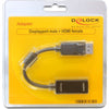 Delock displayport > hdmi adapter (zwart, 0,125 meter, passief)