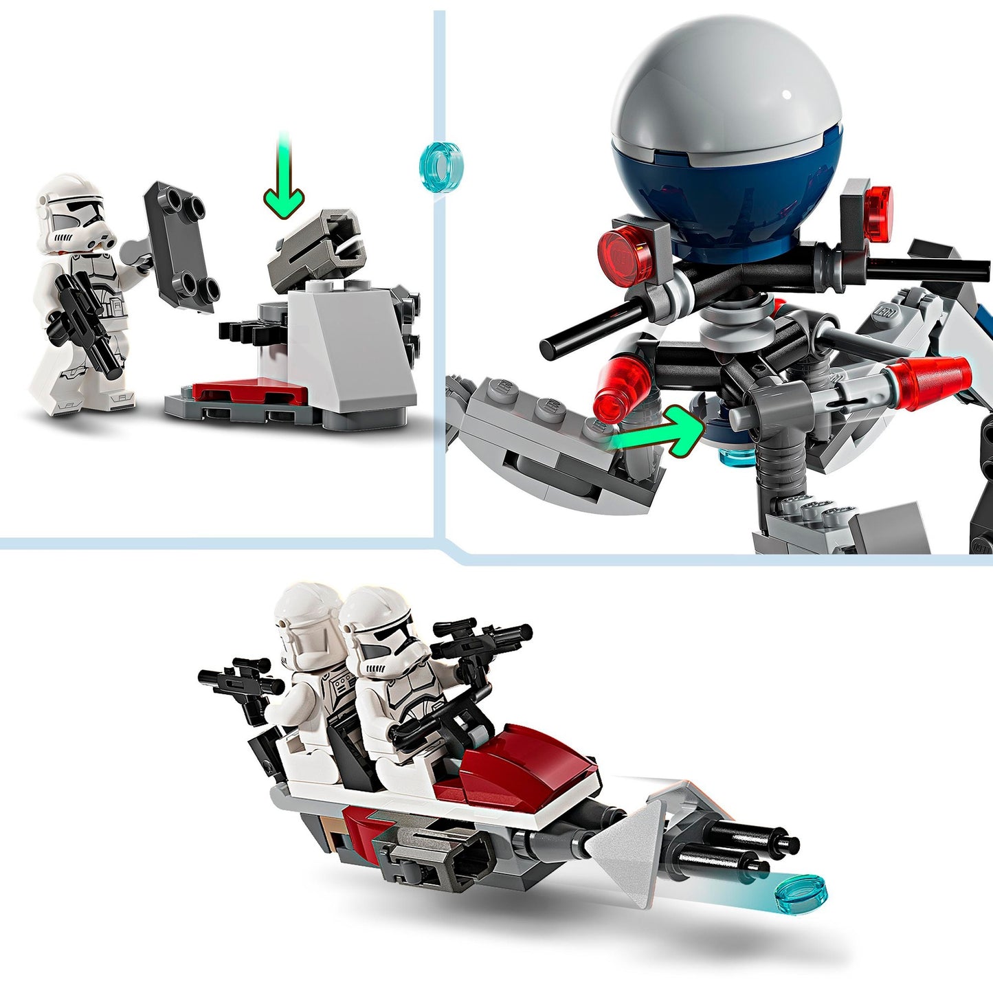 Lego Lego Star Wars 75372 Clone Trooper e Battle Droid Battle Pack