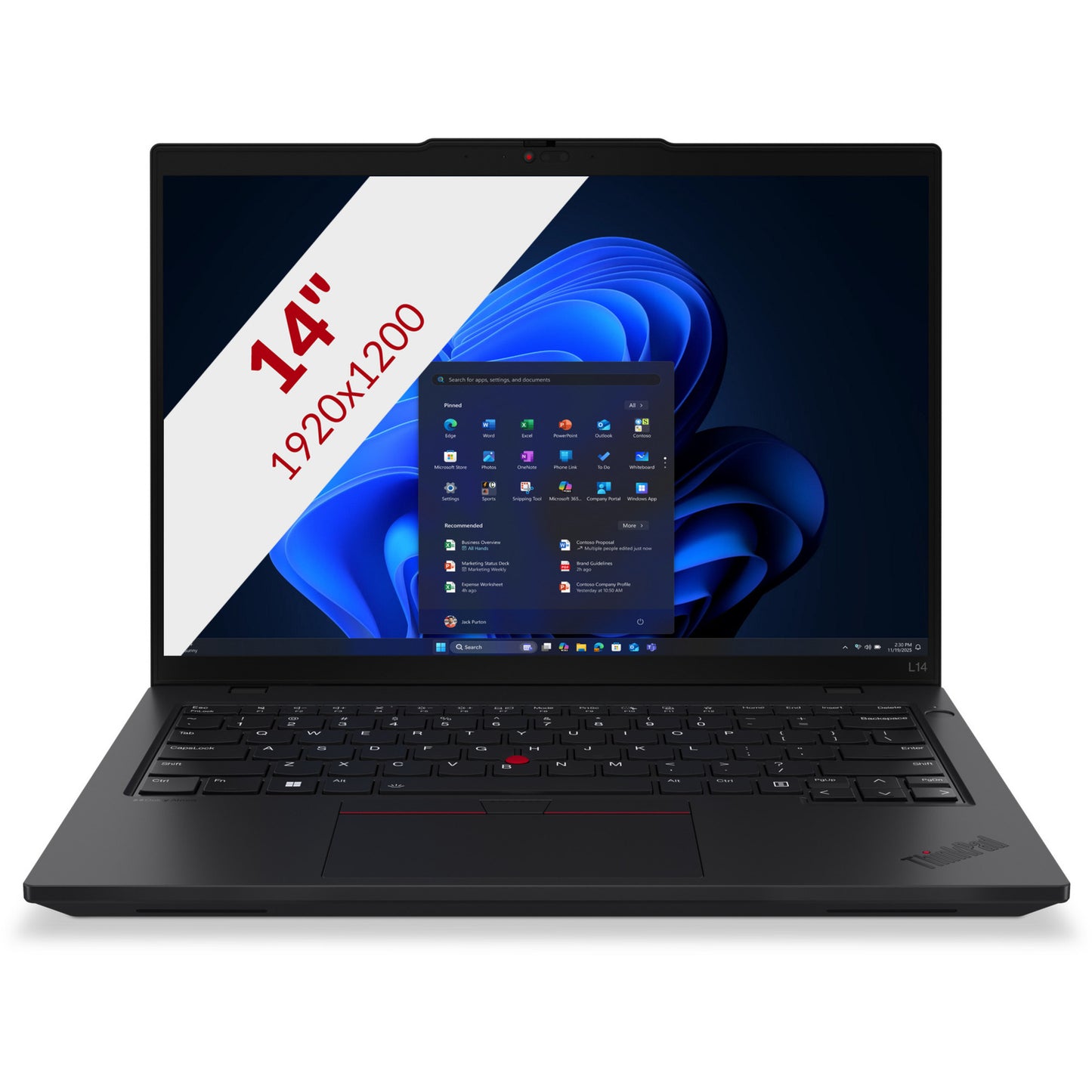 Laptop Lenovo thinkpad l14 gen 6 (21s6002dmh) 14 (nero | core ultra 7 255u | grafica intel® | 16 GB | SSD da 512 GB)