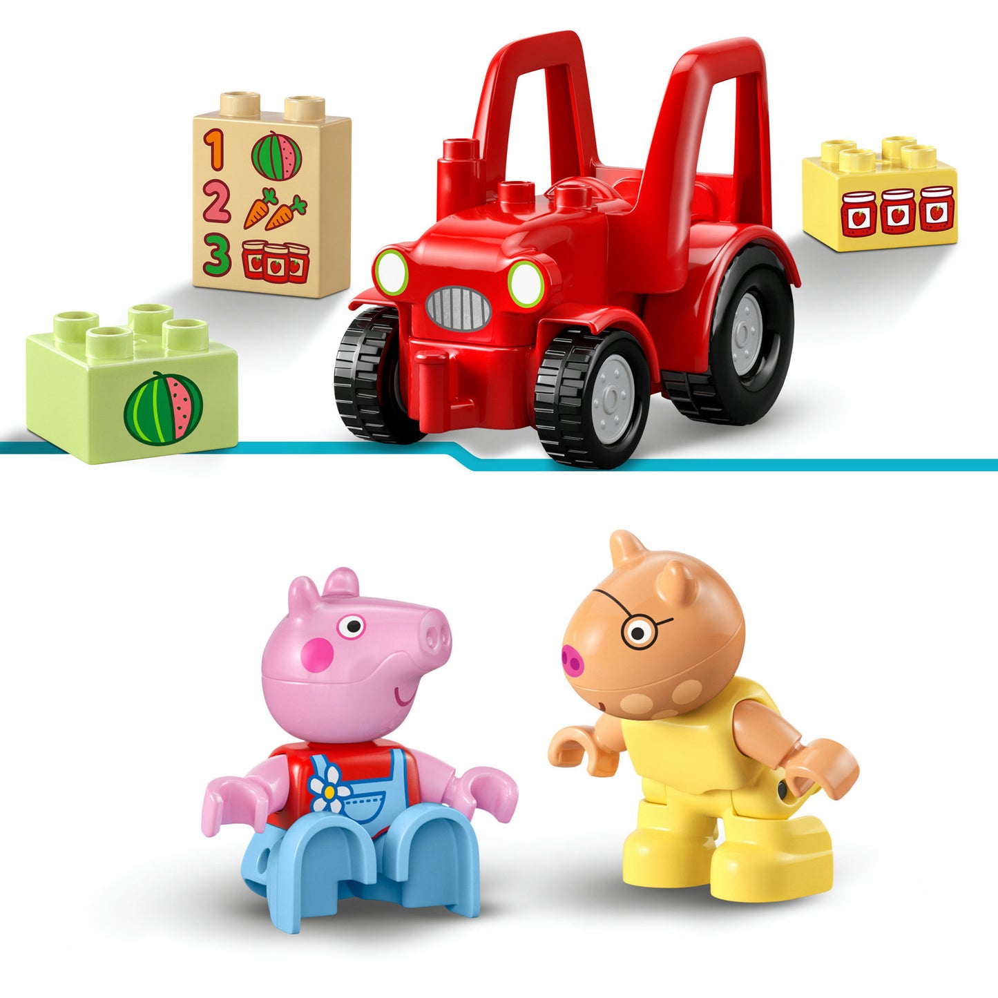 Lego duplo peppa big tractor en marktkraam dieren speelgoed voor peuters - 10468