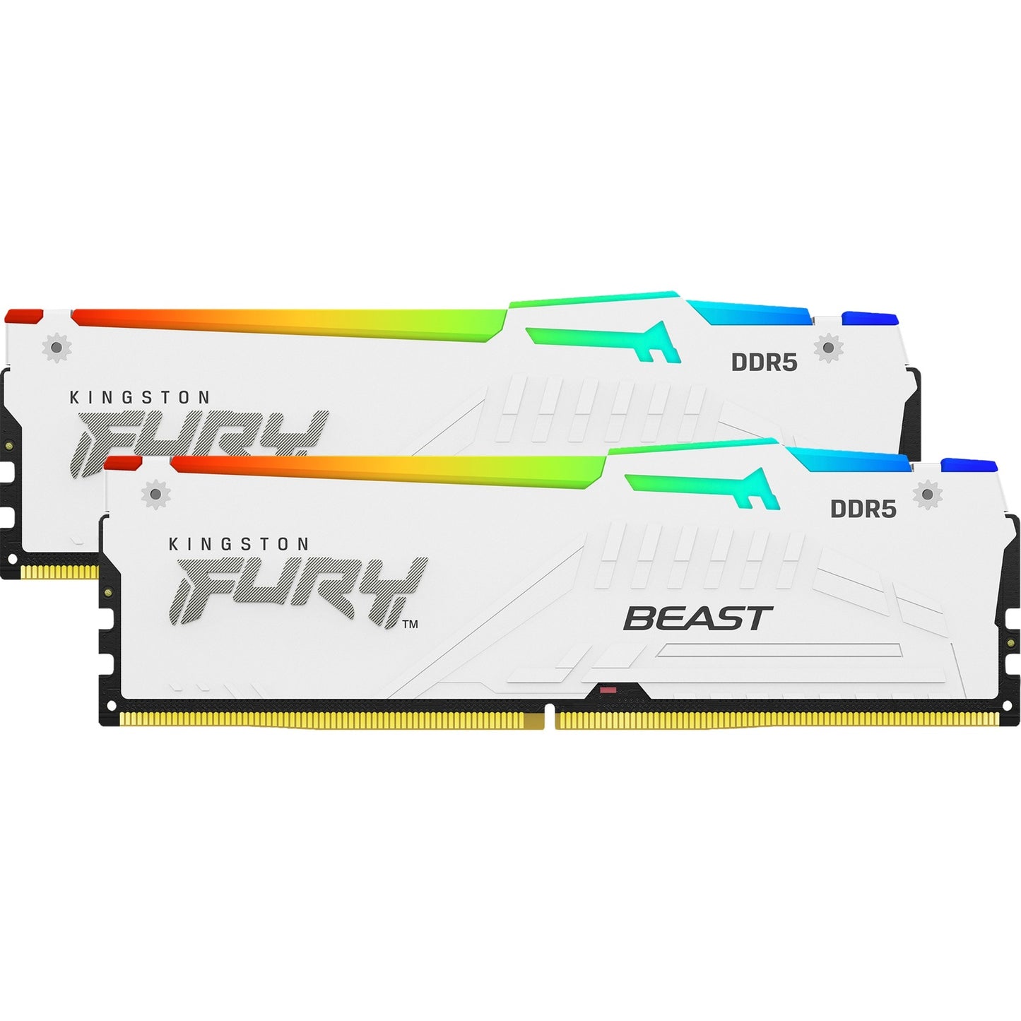 Kingston fury 16 gb ddr5-5600 werkgeheugen (wit, kf556c40bwa-16, beast rgb, xmp)