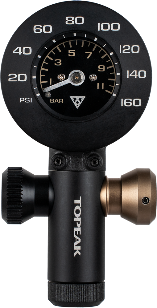 Topeak airbooster g+ co2-pumpe mit manometer