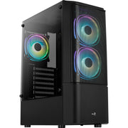 Aerocool quantum mesh v3 midi tower behuizing (zwart grijs | 3x usb-a | rgb | window) - afbeelding 3