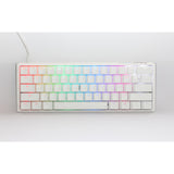 Ducky one 3 classic pure white mini rgb mechanisch toetsenbord (wit, us lay-out (qwerty), cherry mx red, 60%, rgb led, double-shot pbt, hot-swappable, quack mechanics) - afbeelding 1