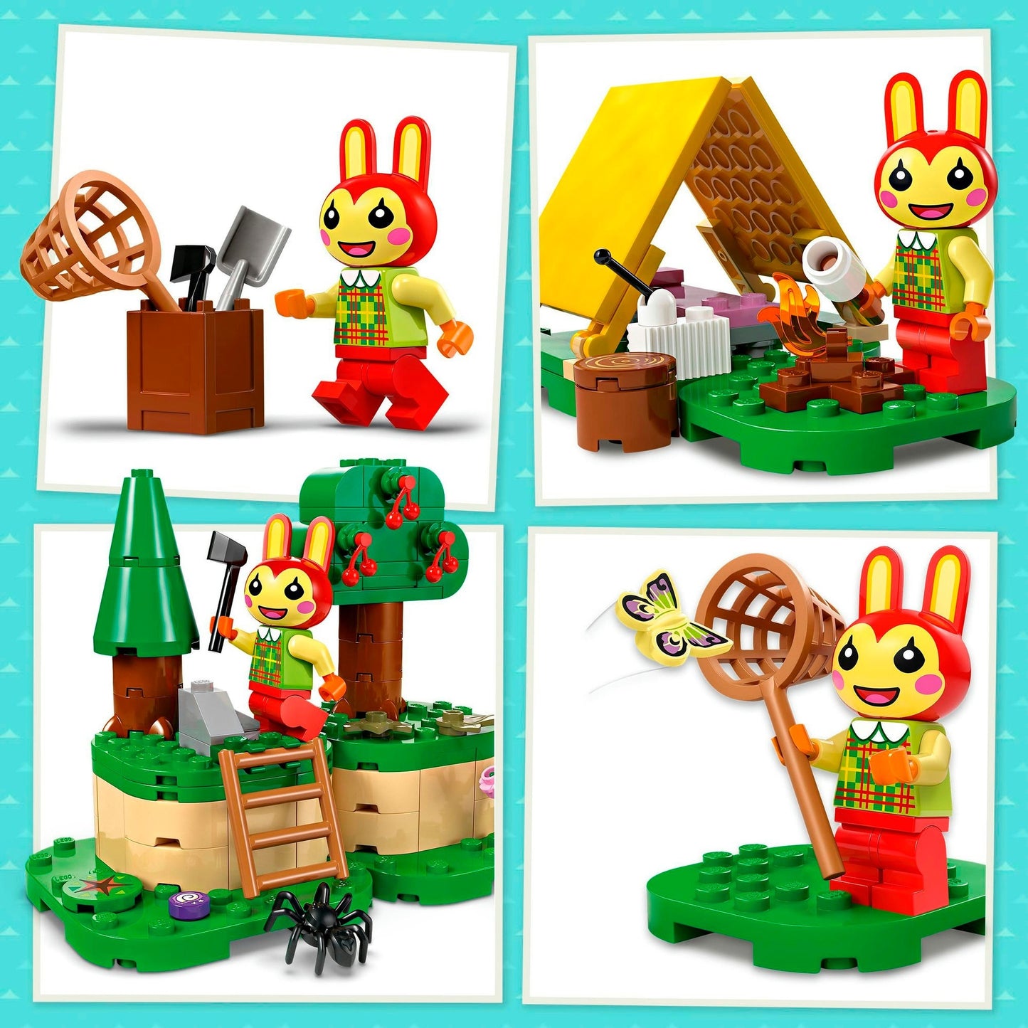 Lego animal crossing - kamperen met bunnie constructiespeelgoed (77047)