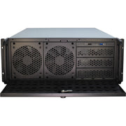Inter-tech 4u 4129l rack behuizing (zwart | 2x usb-a) - afbeelding 2