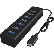Icy box ib-hub1700-c3 usb-hub (zwart) - afbeelding 3