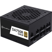 Silverstone da750r-gm gold, modulaire 750 watt voeding (zwart, 4x pcie) - afbeelding 1