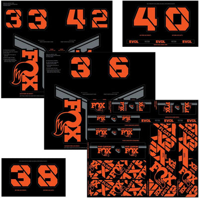 Juego de pegatinas Fox racing shox, horquilla personalizada y kit shox 2021