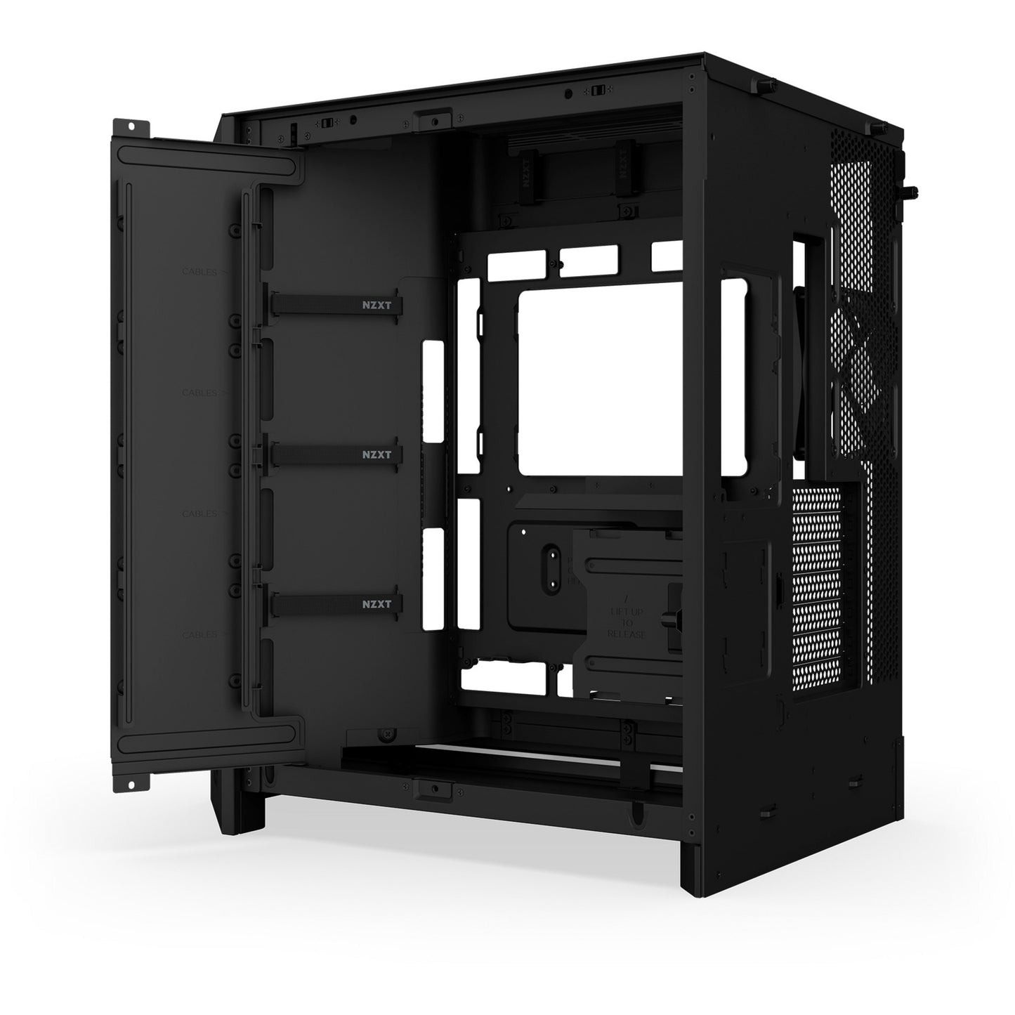Nzxt h9 flow rgb+ midi tower behuizing (zwart (mat) | 2x usb-a | 1x usb-c | rgb | tempered glass)