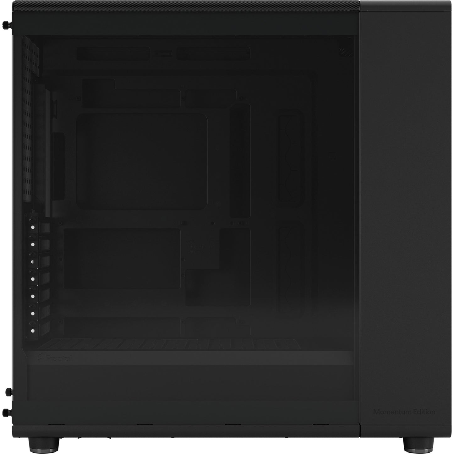Fractal design north xl momentum edition midi tower behuizing (zwart houtkleur | 2x usb-a | 1x usb-c | tempered glass)