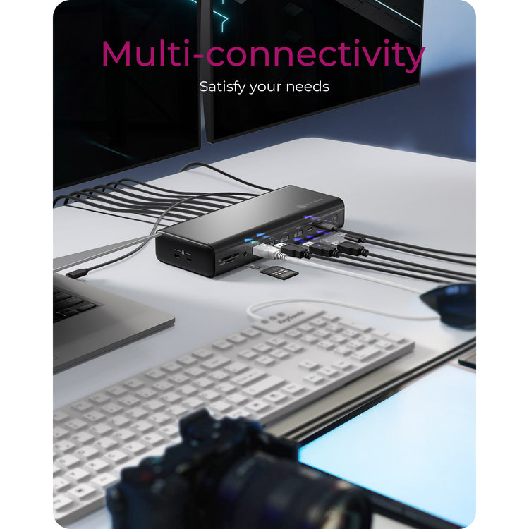 Icy box ib-dk7401-cu31 Docking station 17 in 1 (nero)