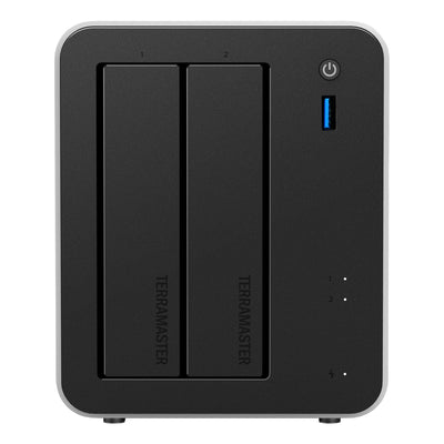 Terramaster f2-425 plus nas (wit, 2x 5gbe, hdmi, usb)