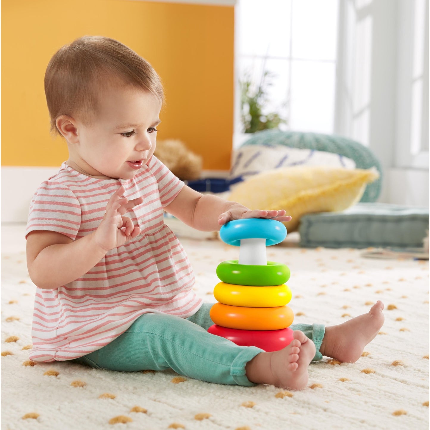 Mattel kleurenringpiramide (eco-friendly) motorisch speelgoed