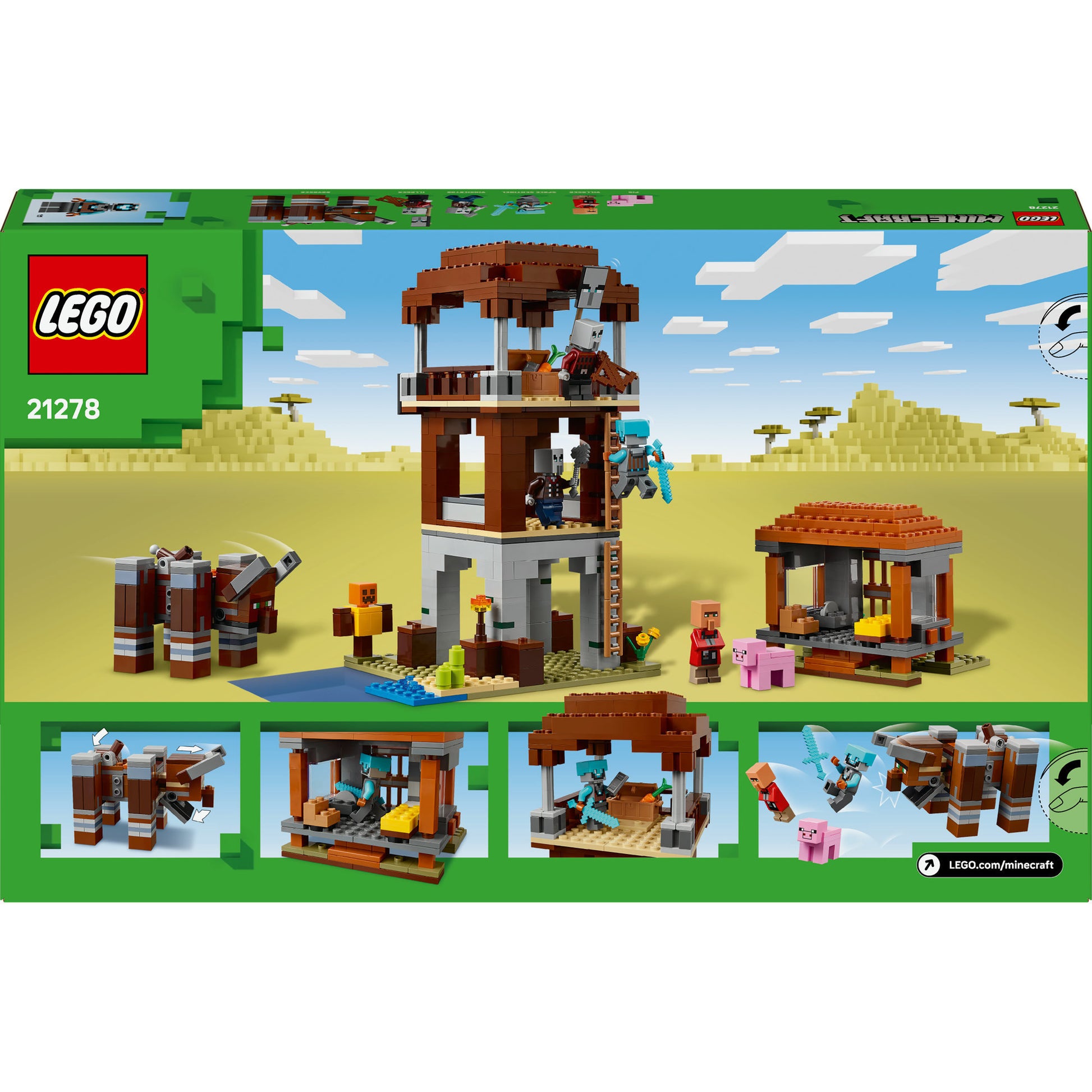 HOPPE LEGO 21278 Minecraft Il looter buitenpost e distrugge