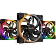 Be quiet! light wings pwm rgb case fans (zwart, 3 stuks, 140 x 140 x 25 mm) - afbeelding 1