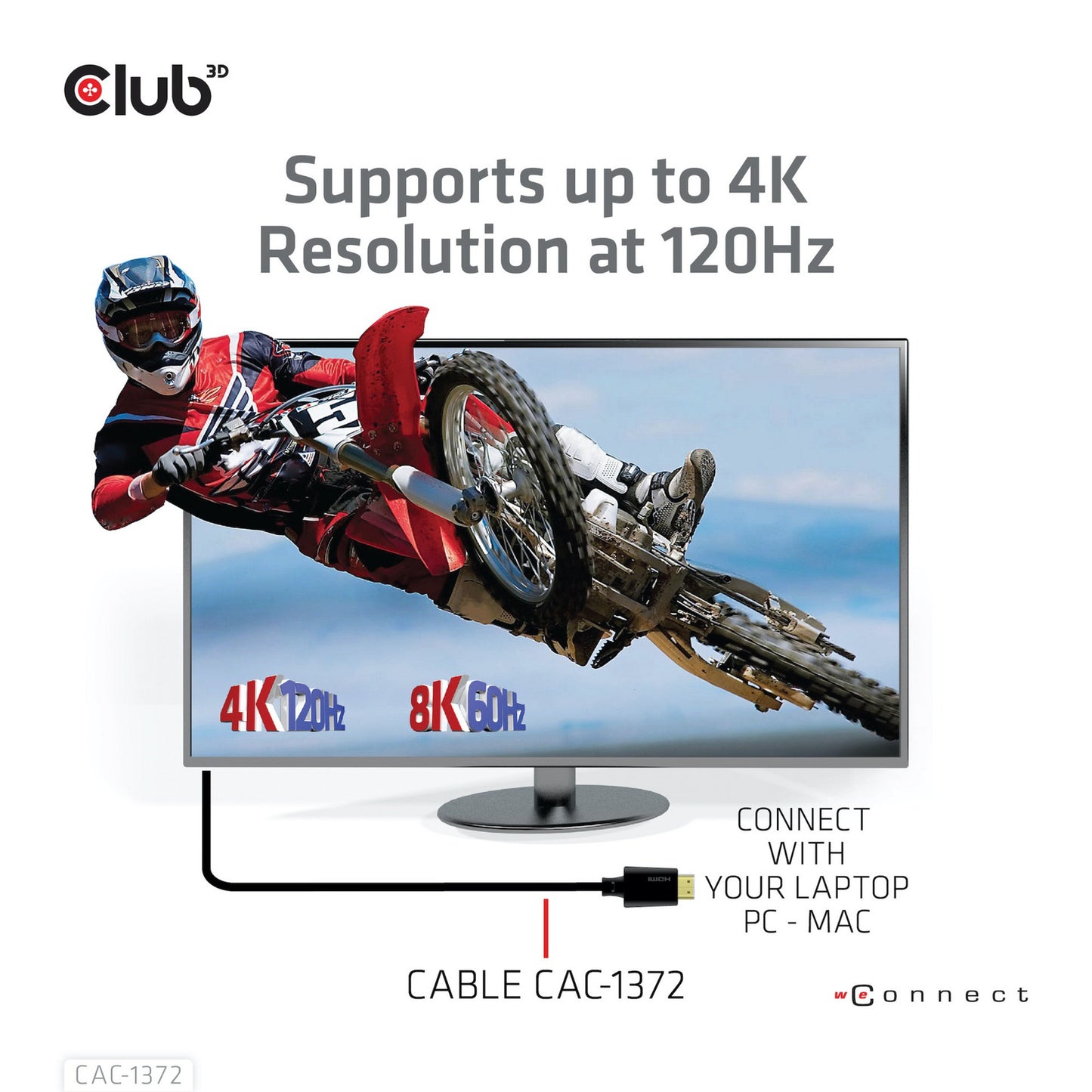 Club 3d gecertificeerde ultra high speed hdmi 2.1 kabel (zwart, 2 meter, 8k)