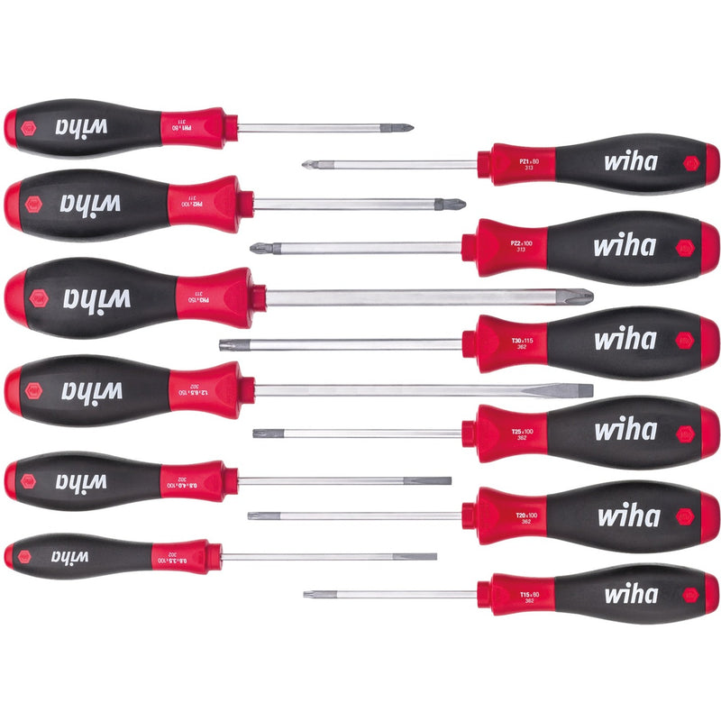 Wiha schroevendraaierset softfinish 41002 (zwart rood)