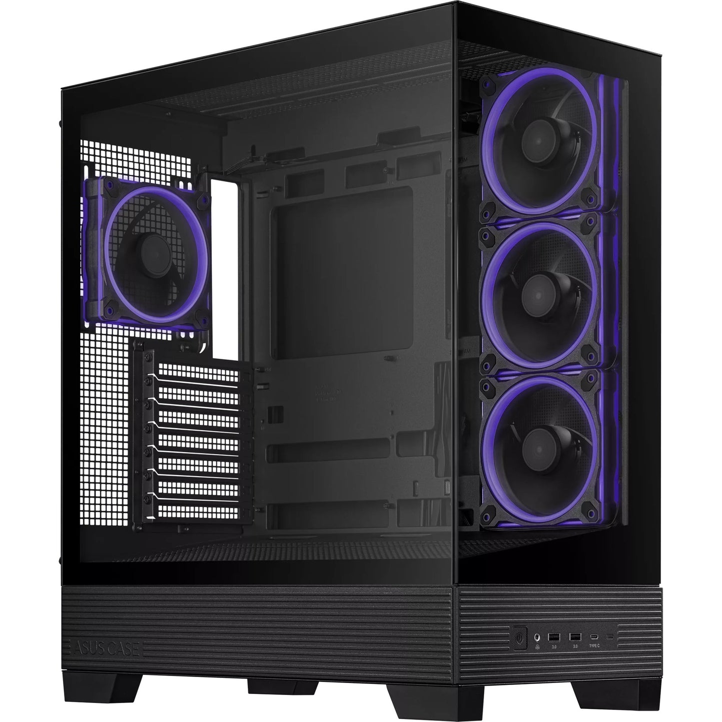 Carcasa de torre midi Asus a31 plus (negro | 2x USB-A | 2x USB-C | vidrio templado)