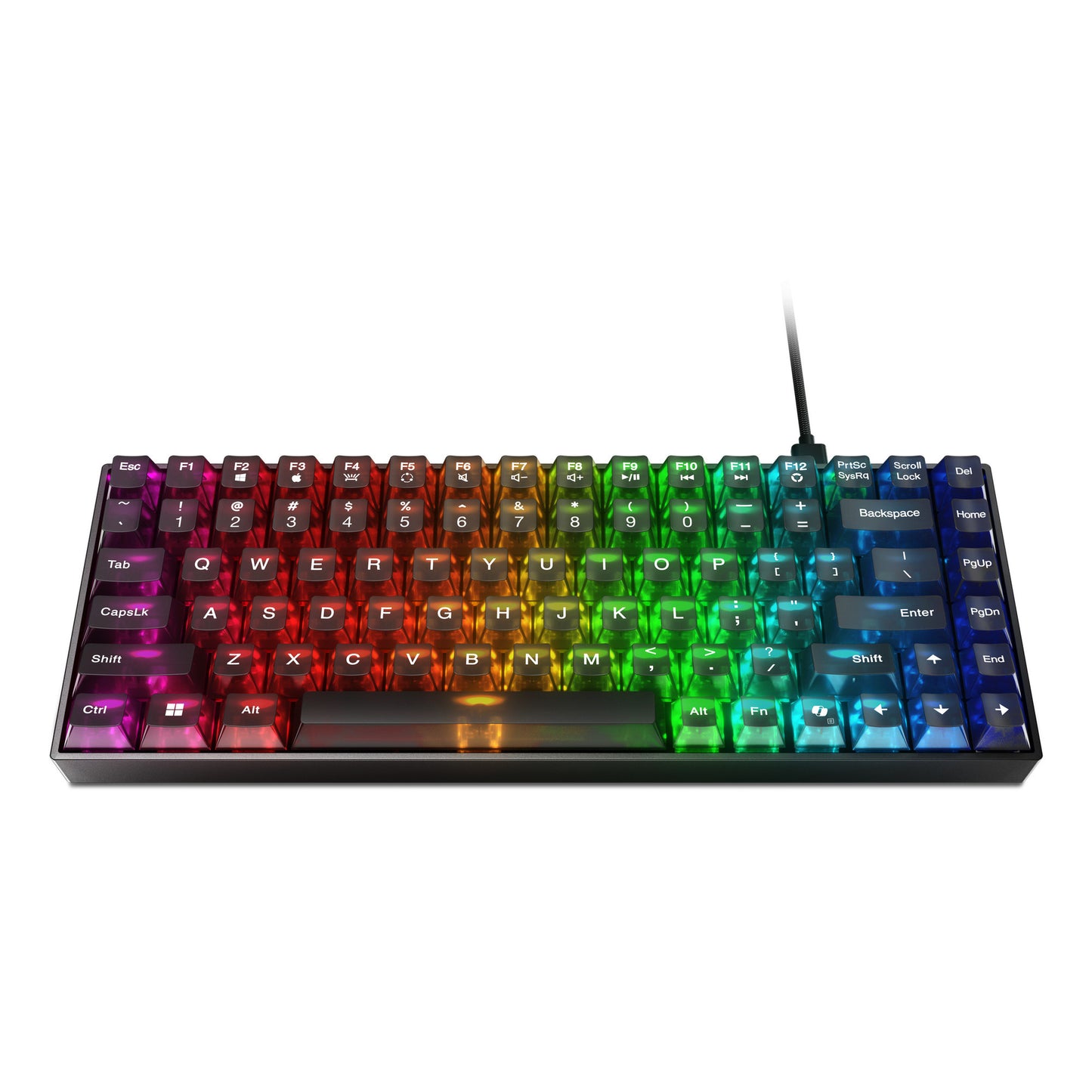 Tastiera da gioco meccanica Lenovo legion k510 mini pro rgb (nera, layout americano (qwerty), 75%, interruttore marrone, hot swap, USB)